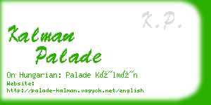 kalman palade business card